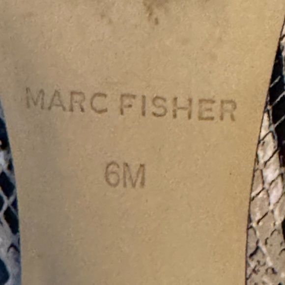 Marc Fisher Claire 2 Black Multi Snake Pointed-Toe Pumps - Picture 7 of 8